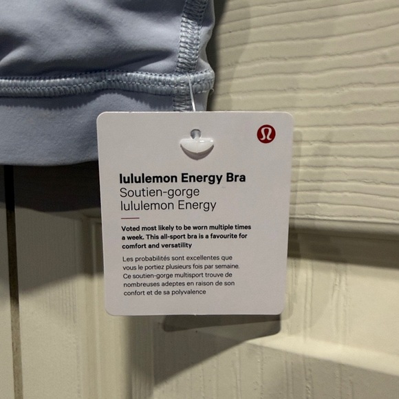 Lululemon Energy Light Blue Sports Bra - Picture 2 of 4